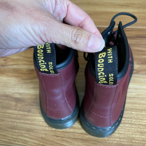 Dr. Martens 1460 J SMOOTH LEATHER LACE UP BOOTS cherry red - Picture 4 of 12